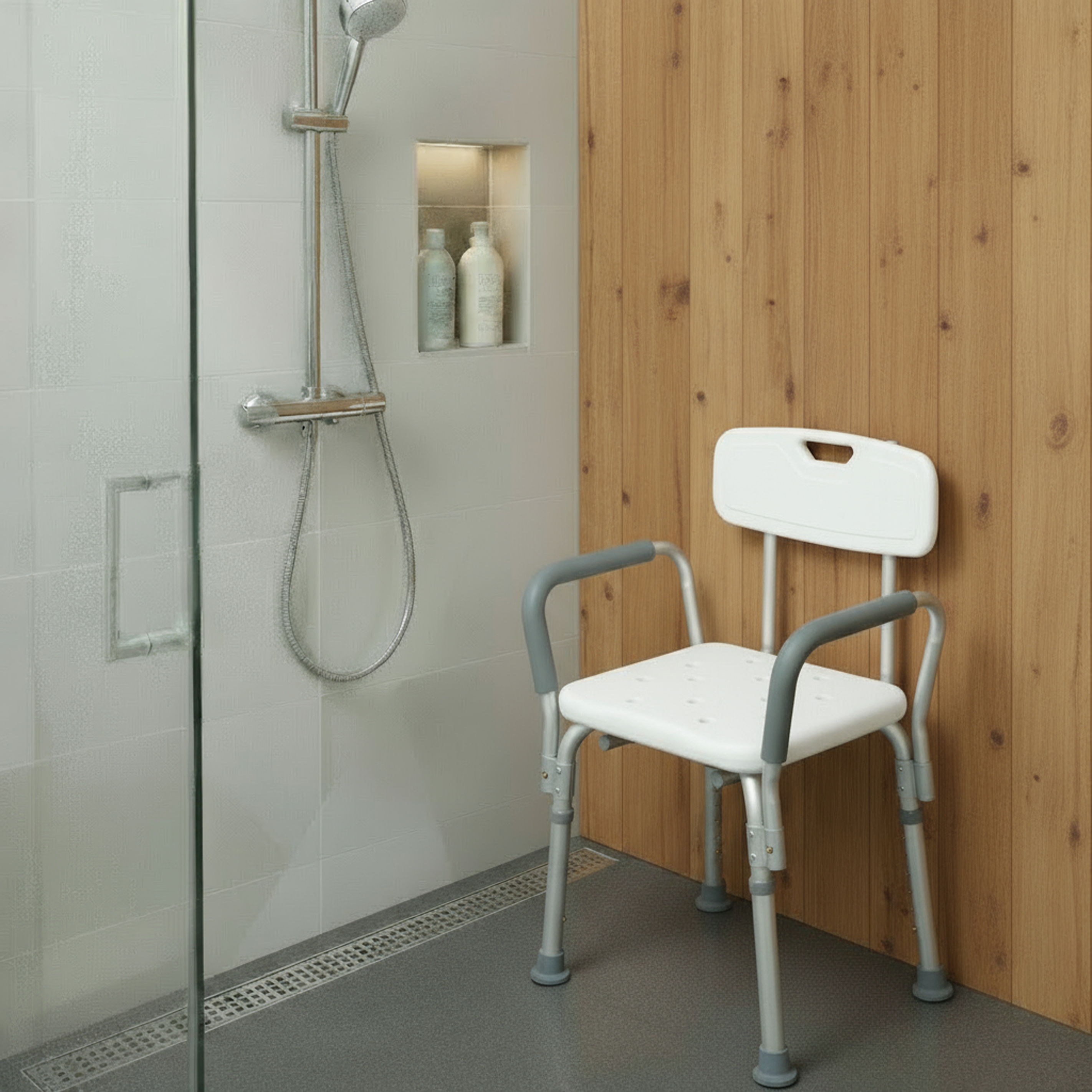 Asiento ducha  blanco 49x70 cm - 5