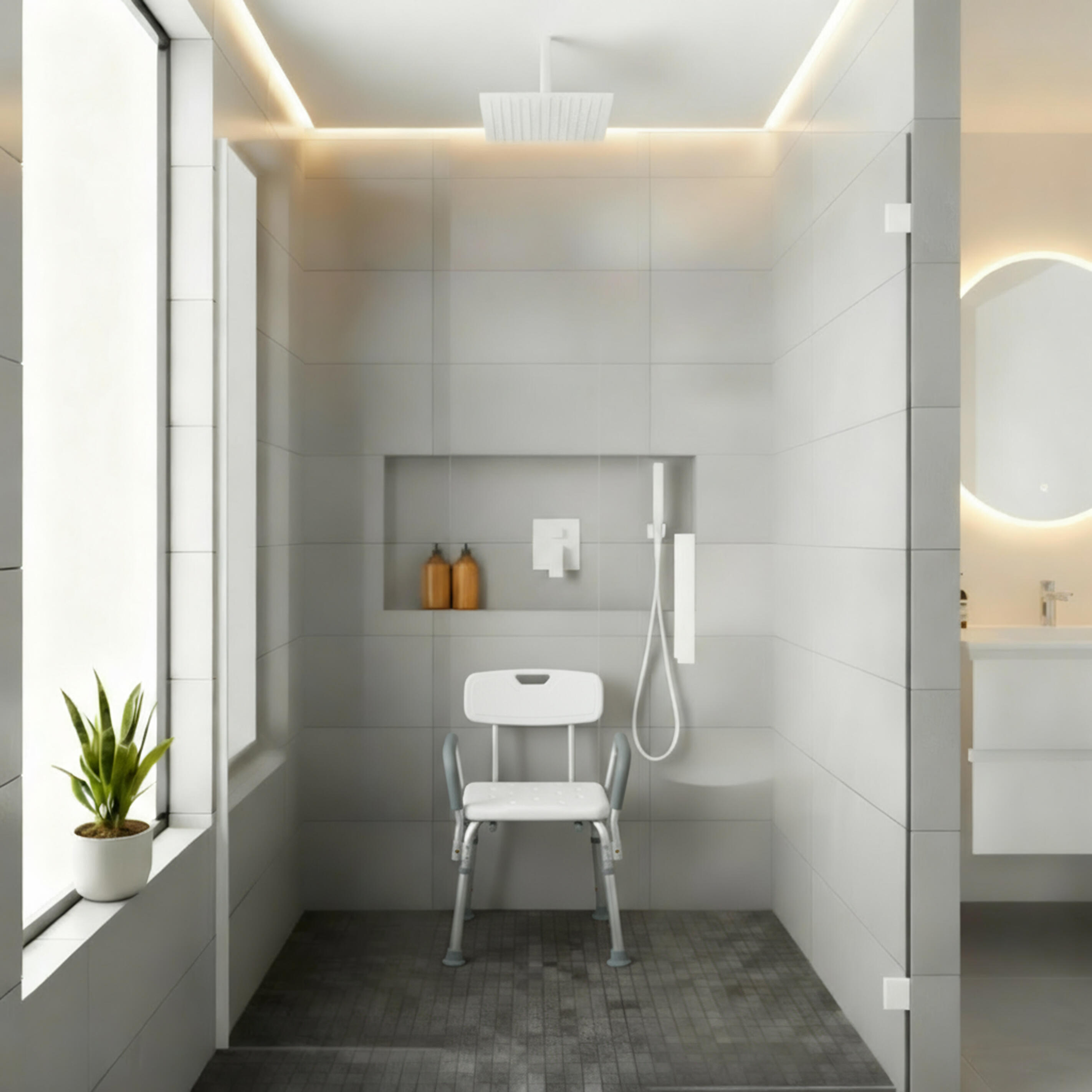 Asiento ducha  blanco 49x70 cm - 4
