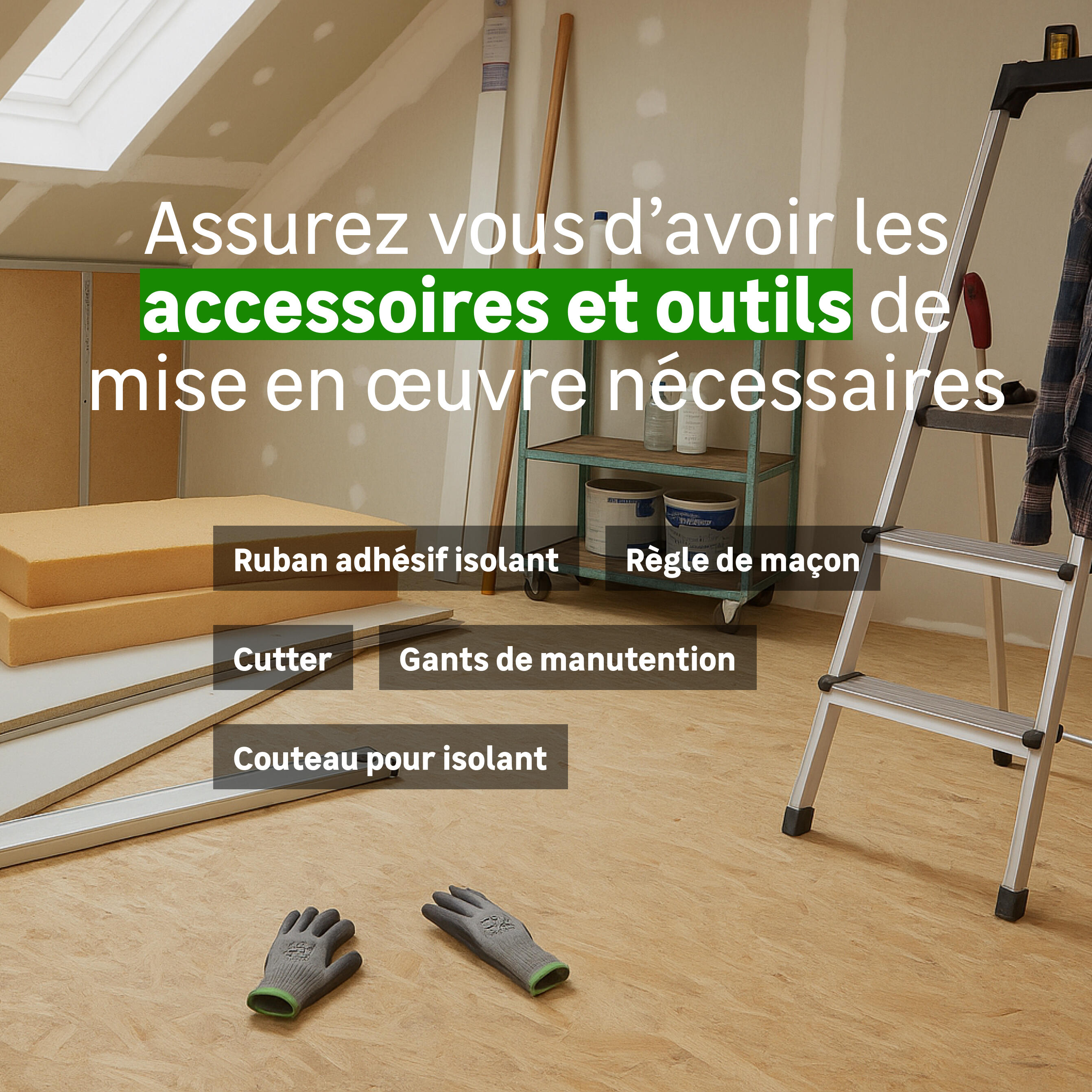 Lot 10 panneaux laine de verre mur ISOVER 032 kraft, Ep.75mm, 1.35x0.6m, R2.35 - 7