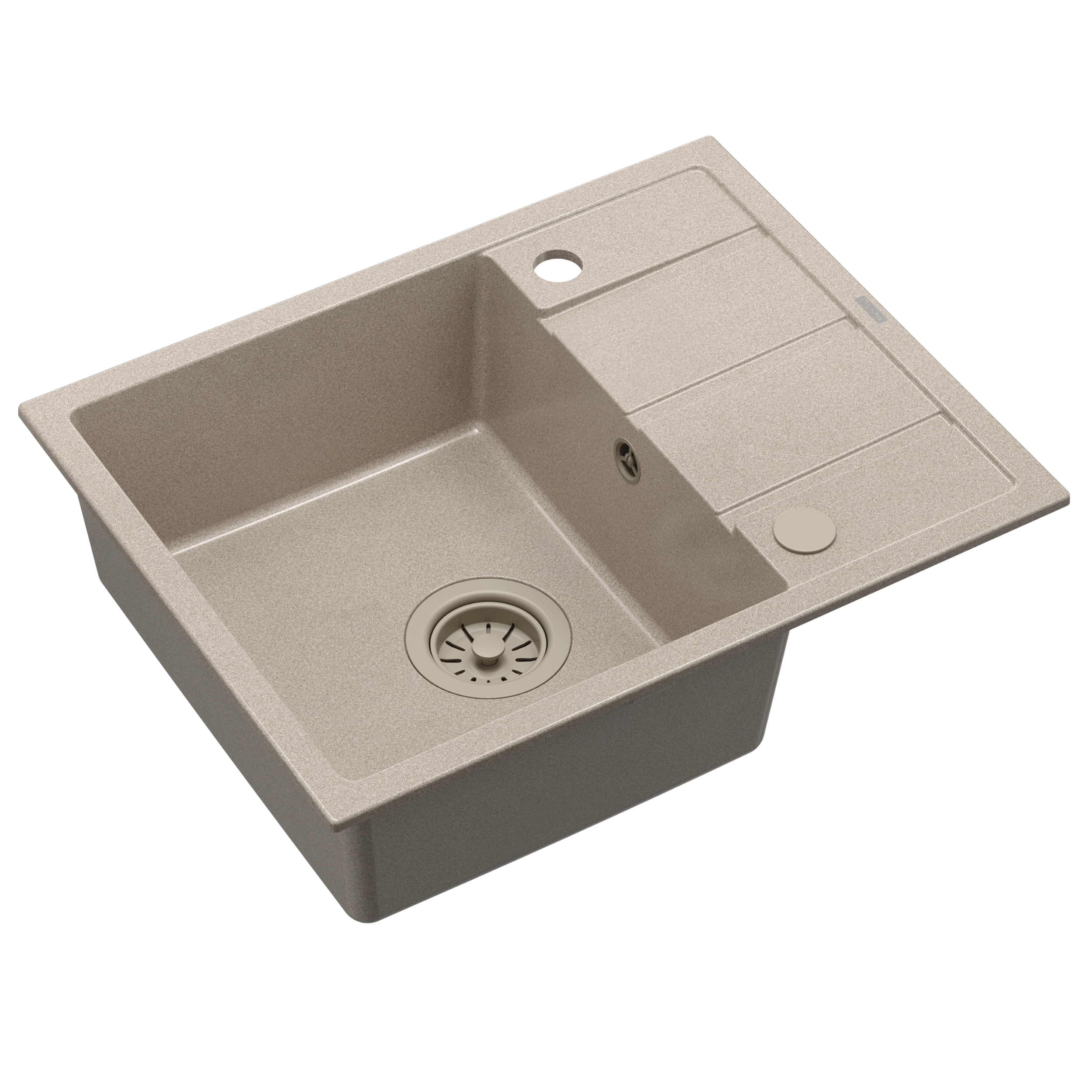 Zlewozmywak granitowy Pixo beżowy 56 x 44 x 17.5 cm Quadron - 2