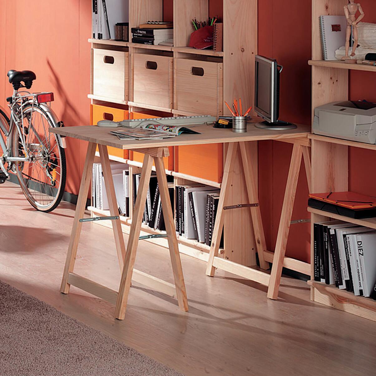 Cavalletto pino Standard L 73.5 x P 73.5 x H 74 cm legno naturale - 8