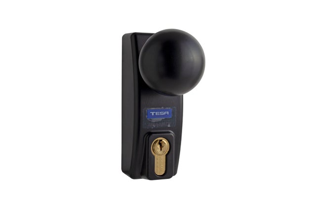 JUEGO MANILLA MODULAR POMO GIRATORIO Y CILINDRO NEGRO