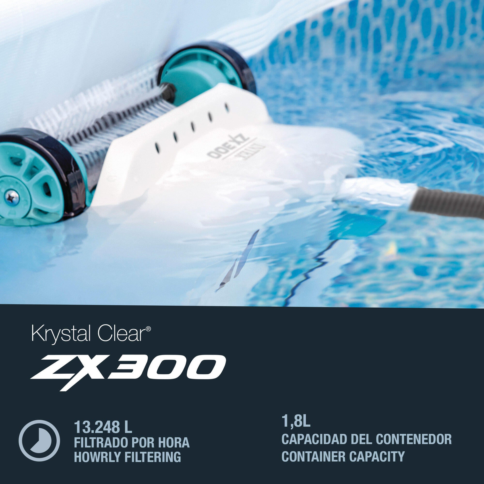 Robot limpiafondos INTEX ZX300 para limpiar pared de piscina