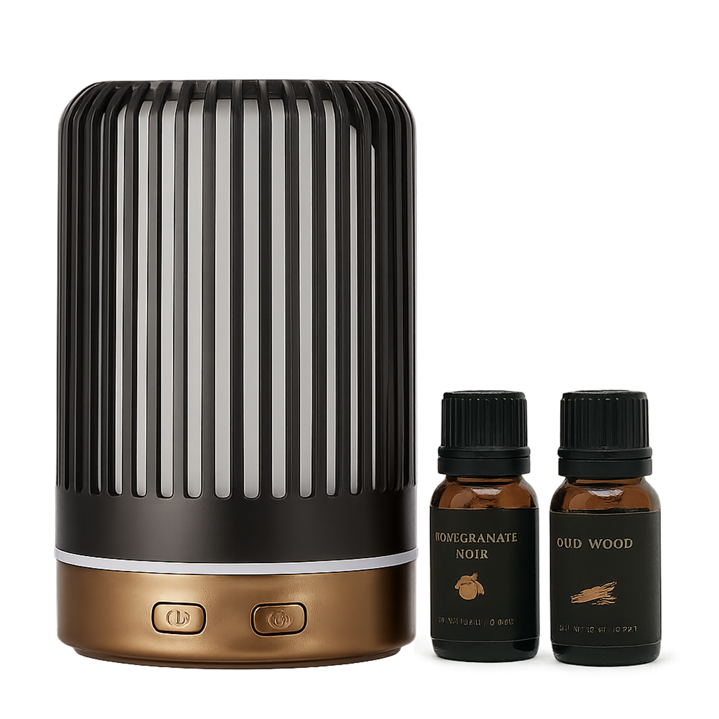 Zestaw Dyfuzor USB z olejkami aromatycznymi Drewno Oud + Pieprz Balthazar 2 x 10 ml