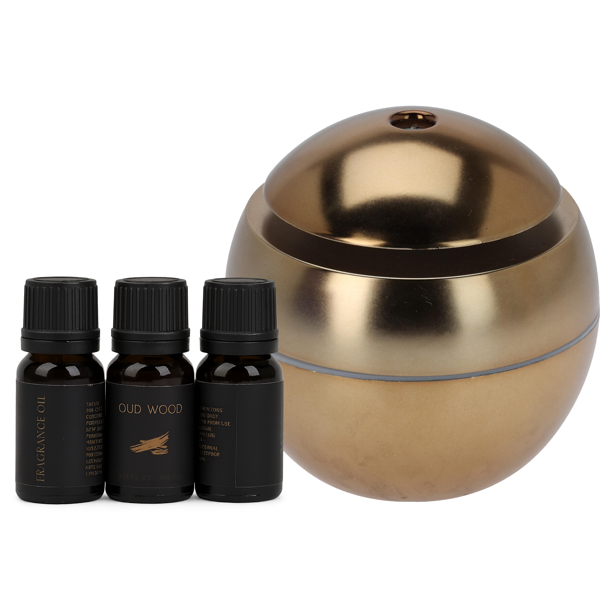 Zestaw Dyfuzor USB z olejkami aromatycznymi Drewno Oud + Czarna Piwonia + Granat 2 x 10 ml