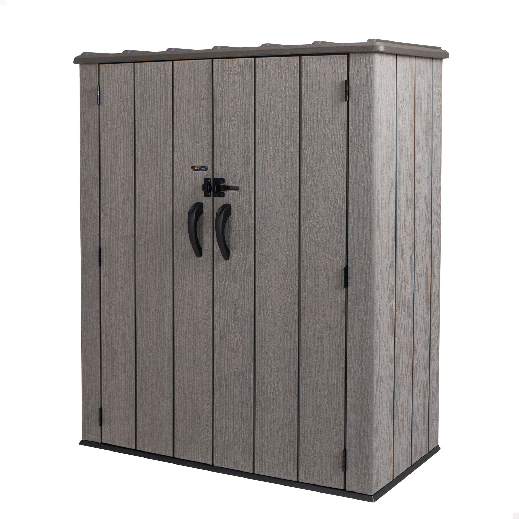 Armario de polietileno para exterior lifetime 92306 143 x 175 x 65.6 cm y capacidad de 1445.6 l marrón