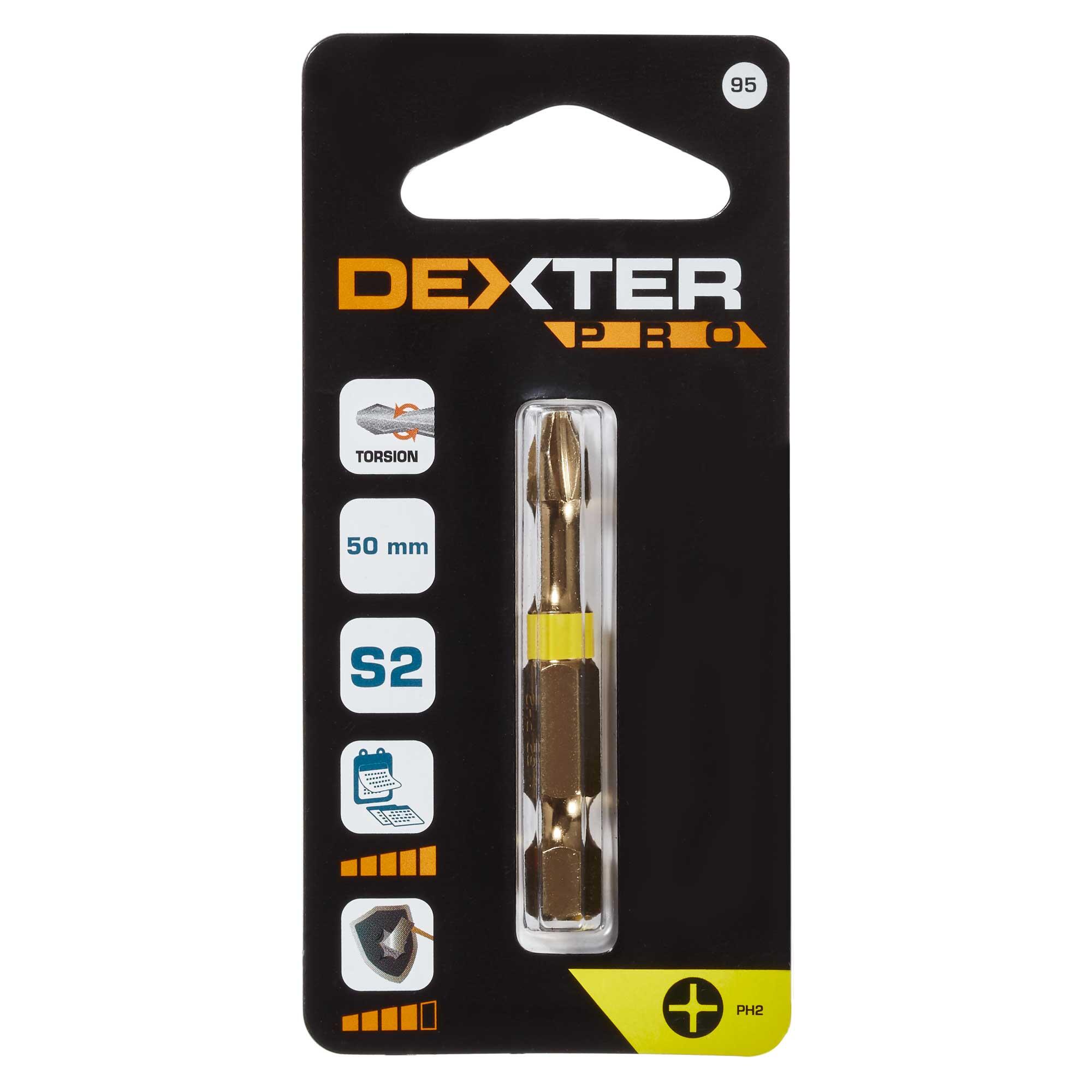Bit torx S2 PH2 Dexter, titan, 50 mm