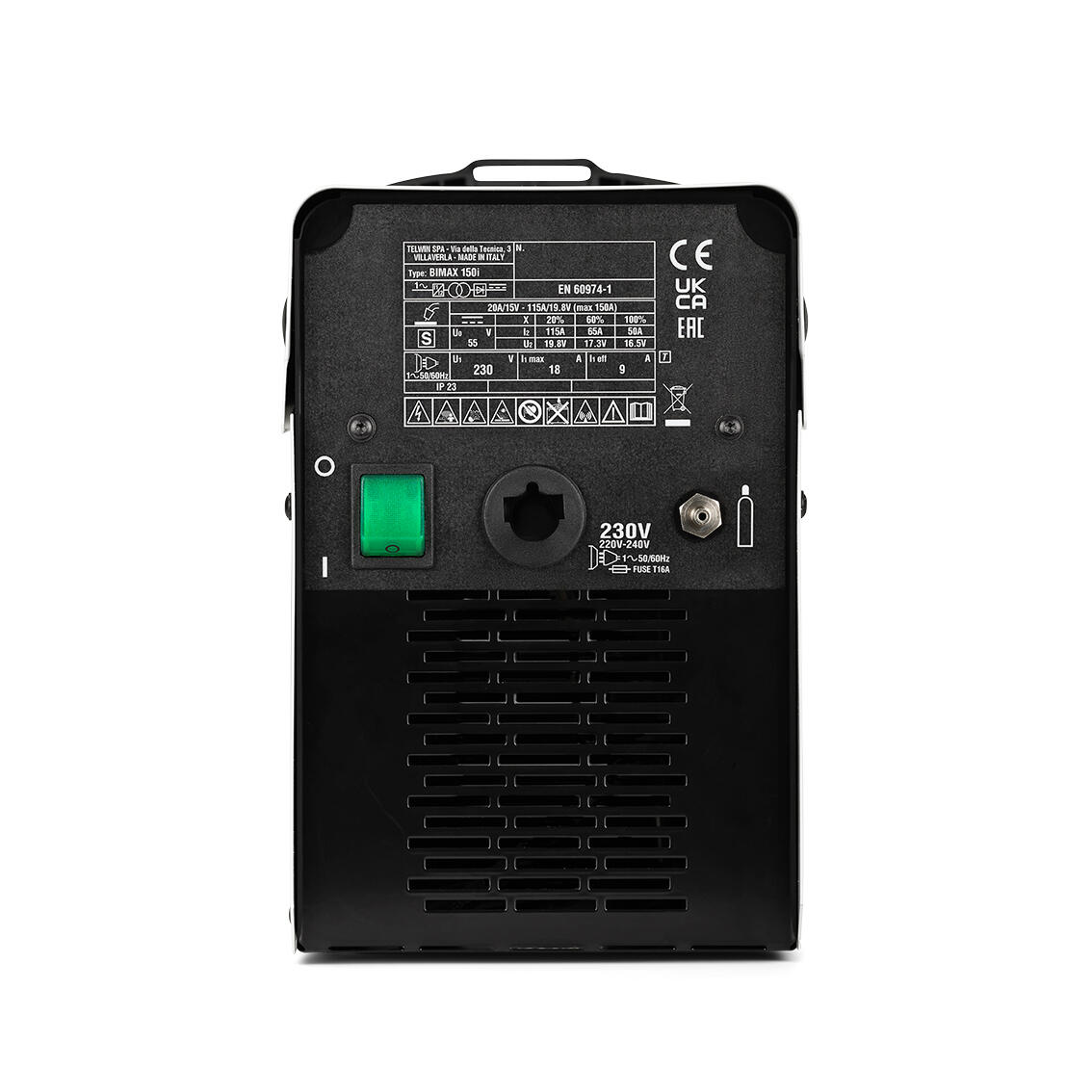 Saldatrice inverter TELWIN BIMAX 150i SYNERGIC mig-tig-mma 150 A 2650 W - 7