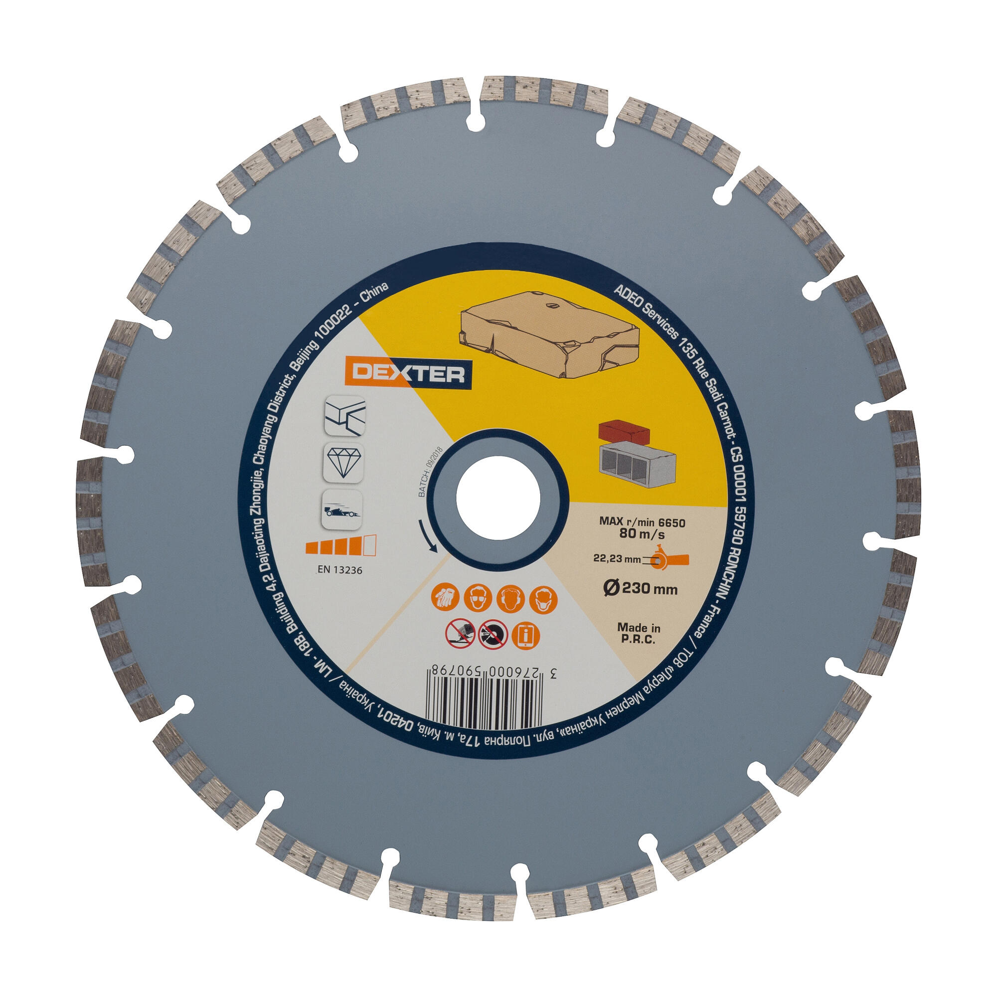 Lincoln Abrasives Confezione Da 10 Mole Da 4,5" X 1/4" X 7/8" Per Metallo, Ossido Di Alluminio, Grigio, Per Smerigliatrice Angolare - Foto 9