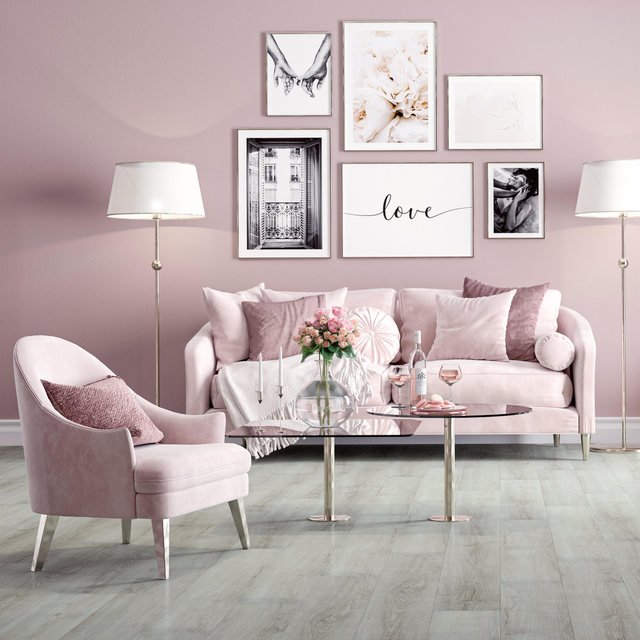 Pavimento SPC passaggio moderato Nantes rovere tortora Sp 4.5 mm con sottopavimento integrato 2.208 m²