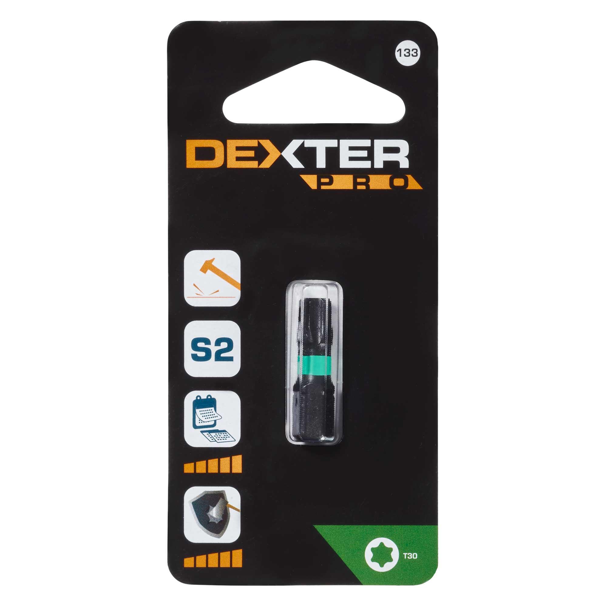 Bit impact S2 T30 Dexter, 25 mm