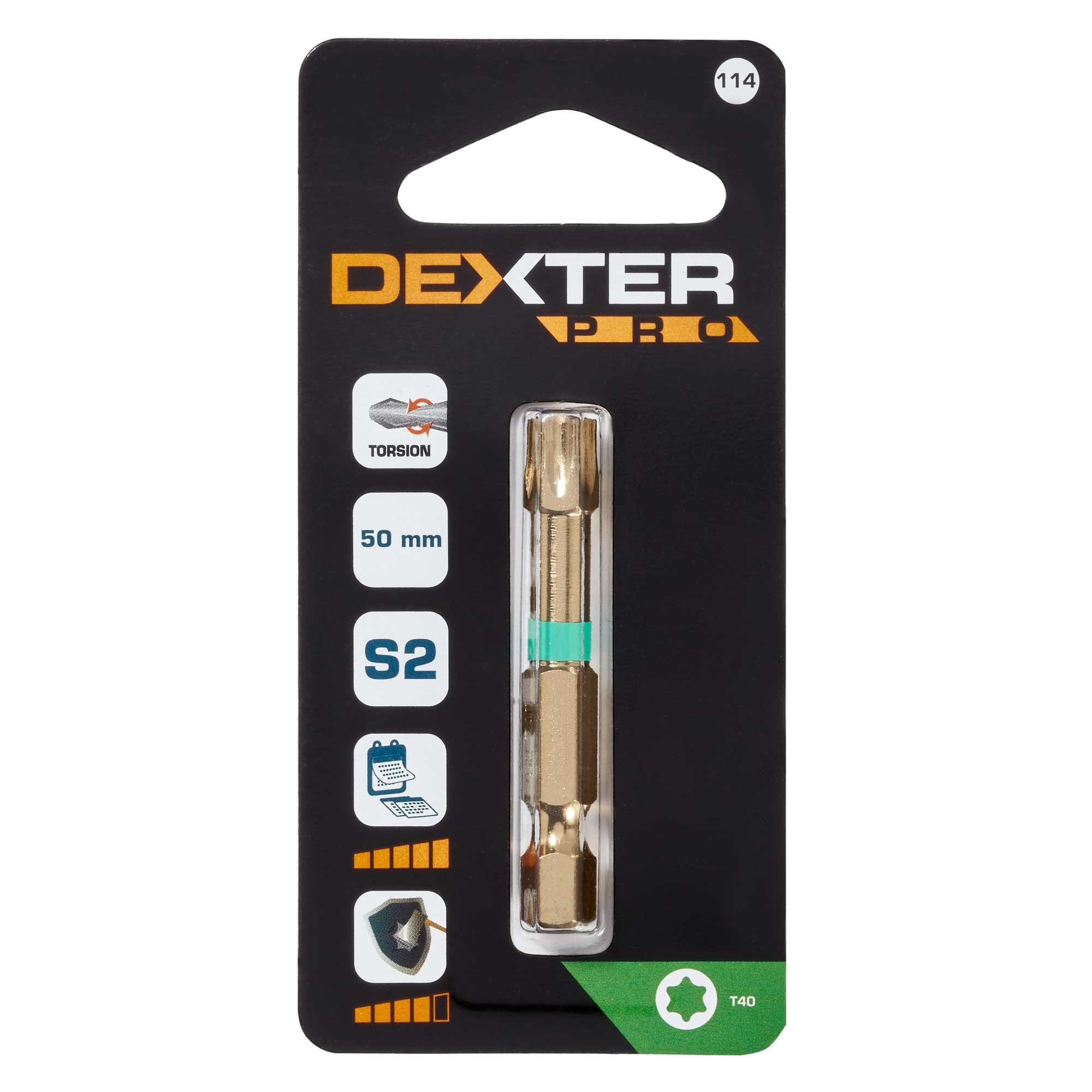 Bit torx S2 T40 Dexter, titan, 50 mm