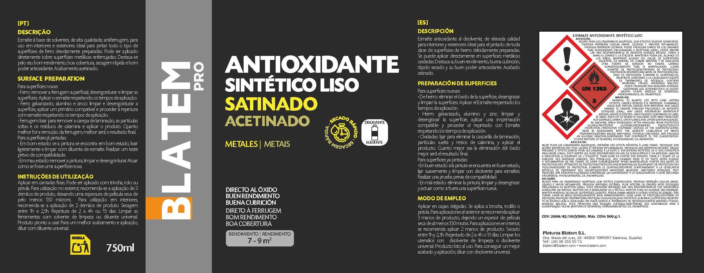 ESMALTE SINTETICO ANTIOXIDANTE SATINADO 750ML ROJO CARRUAJE - 3