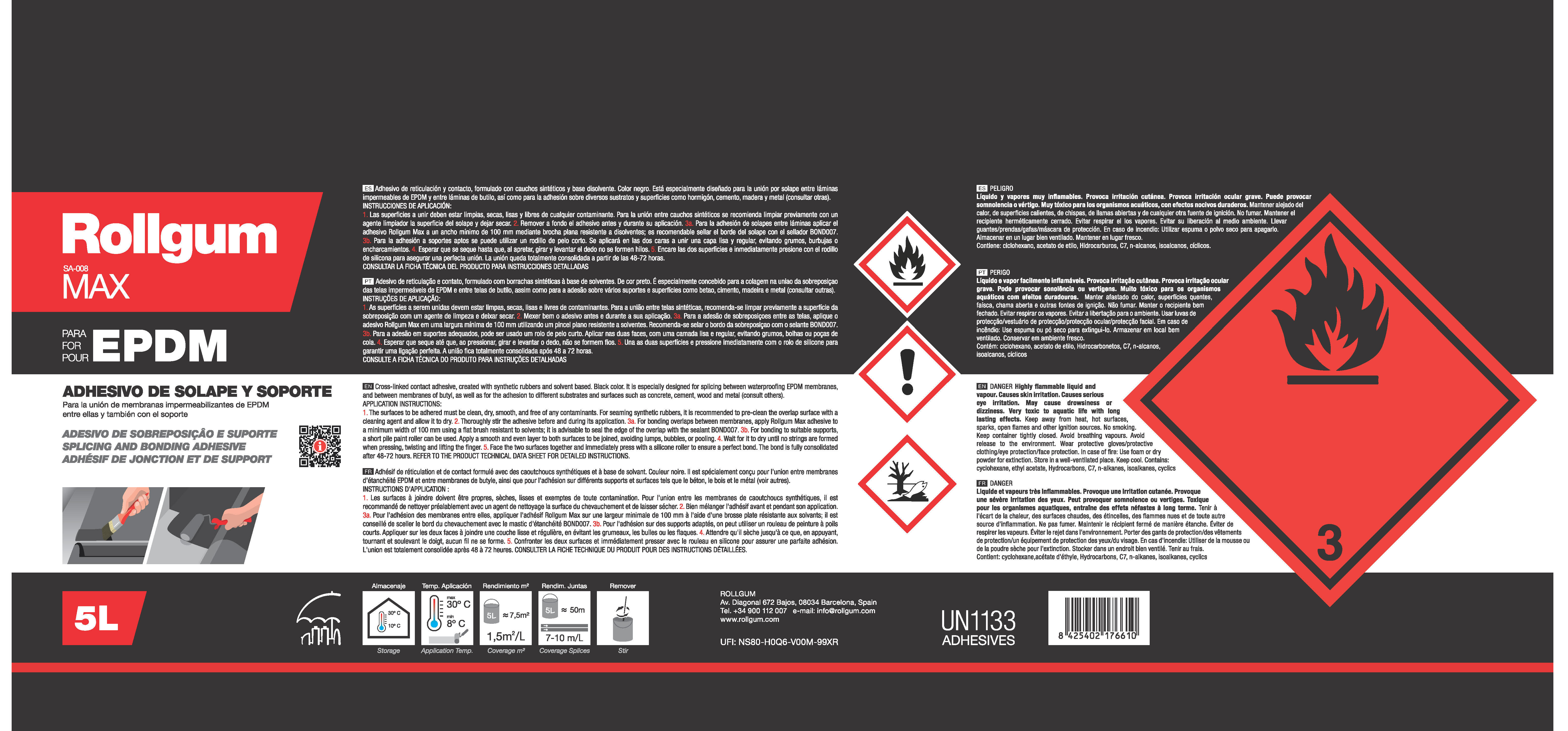 ADHESIVO EPDM SA008 MAX 5 L - 3