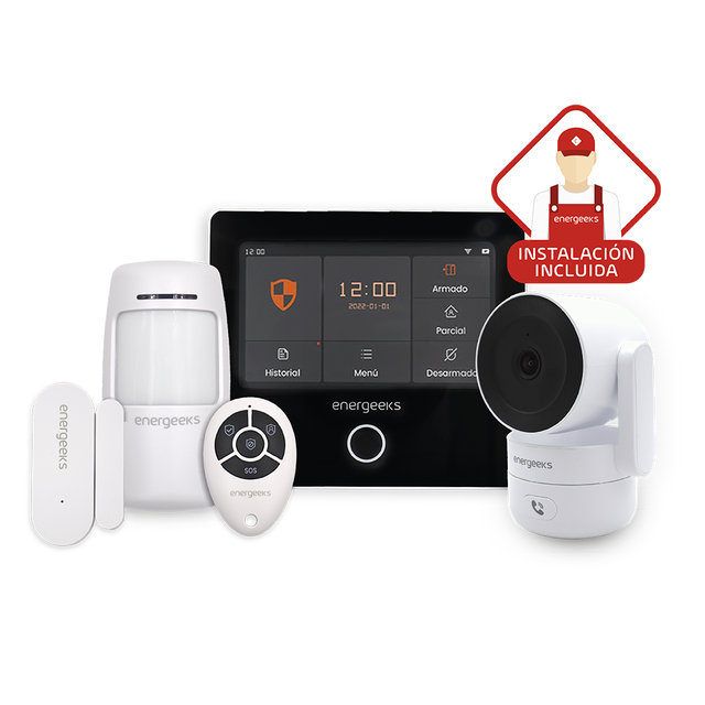 Pack especial: Instalación básica + Alarma Wifi+GSM + Cámara Wifi DUAL interior