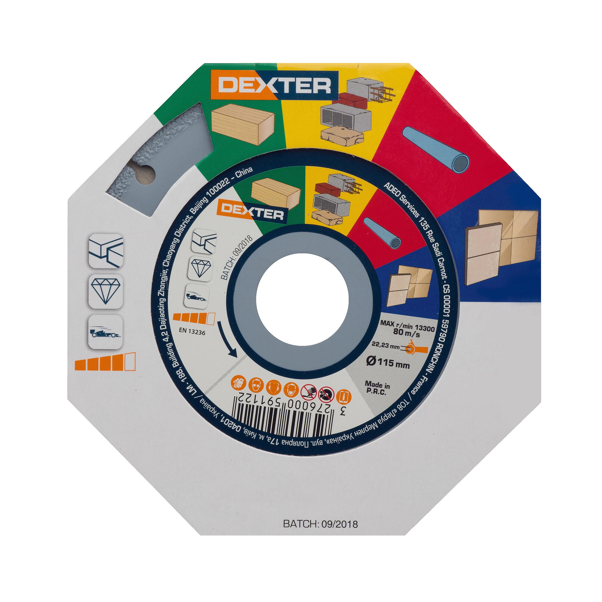 Disc diamantat Dexter, pentru multimaterial, Ø 115 mm