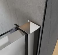 MAMPARA DE DUCHA FRONTAL CORREDERA LEXIE 140CM CROMO - 4