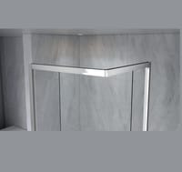 MAMPARA DE DUCHA RECTANGULAR CORREDERA LEXIE 70X120CM CROMO - 4