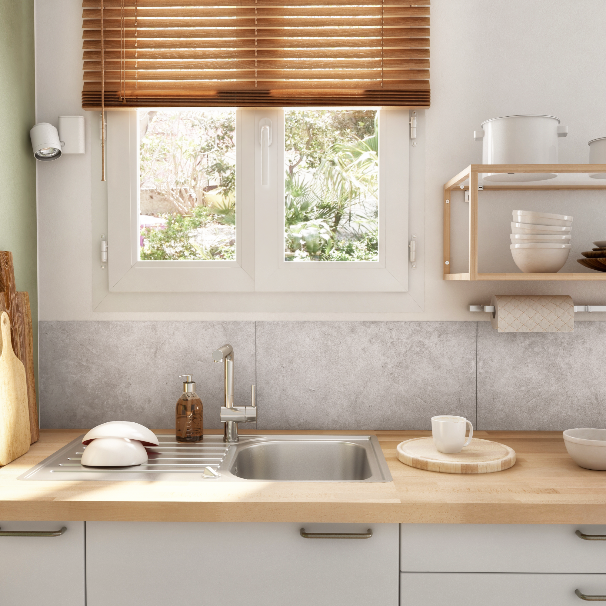 Piastrella da pavimento e rivestimento interno 30 x 60 cm Sp. 7.4 mm rettificato Remix Concrete in gres porcellanato smaltato grigio opaco traffico intenso (pei 4/5) R9 1.44 mq - 12