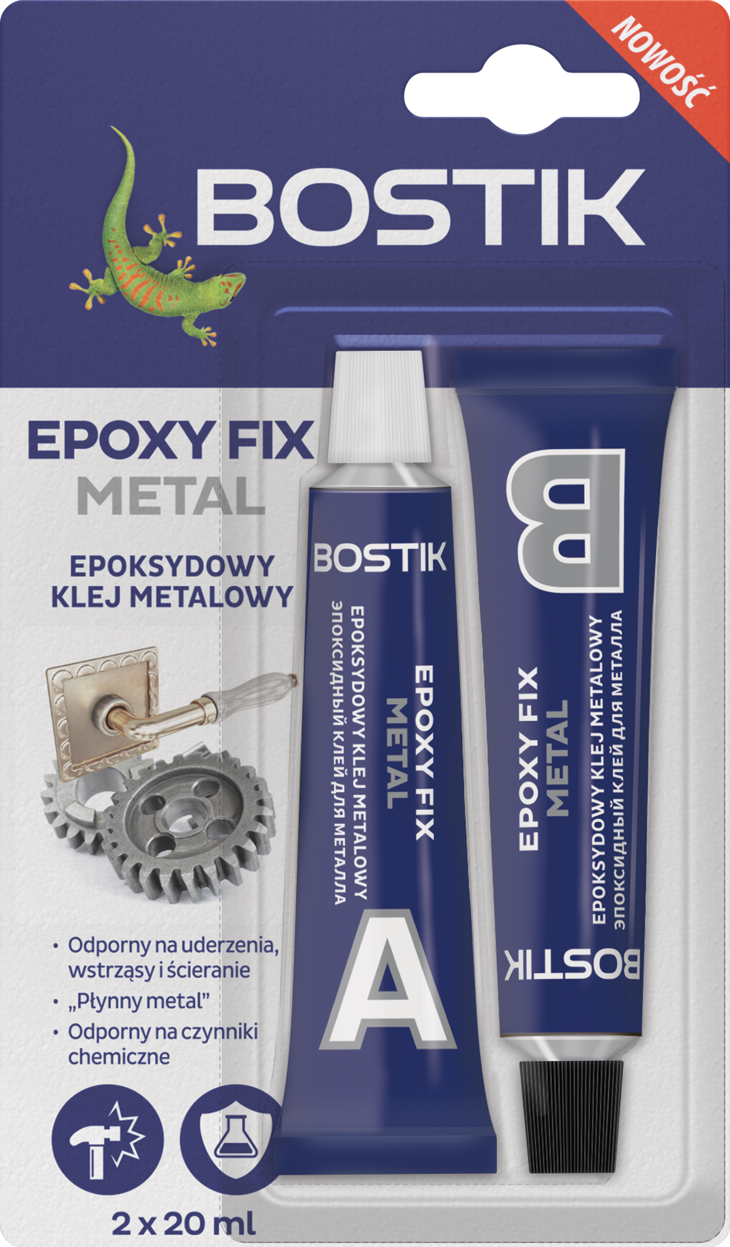 Klej reperacyjny dwuskładnikowy EPOFIX-METAL 2 x 20 ml DEN BRAVEN