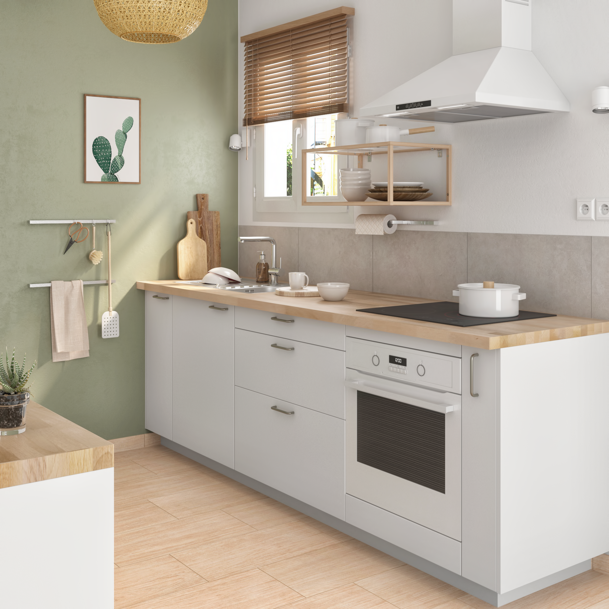 Porte de cuisine Sofia blanc H.76.8 x l.183.6 cm - 2