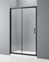 MAMPARA DE DUCHA FRONTAL CORREDERA LEXIE 120CM NEGRO - 1