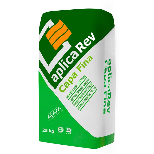 MORTERO DE REVOCO EN CAPA FINA APLICA REV FINO 25 KG BLANCO