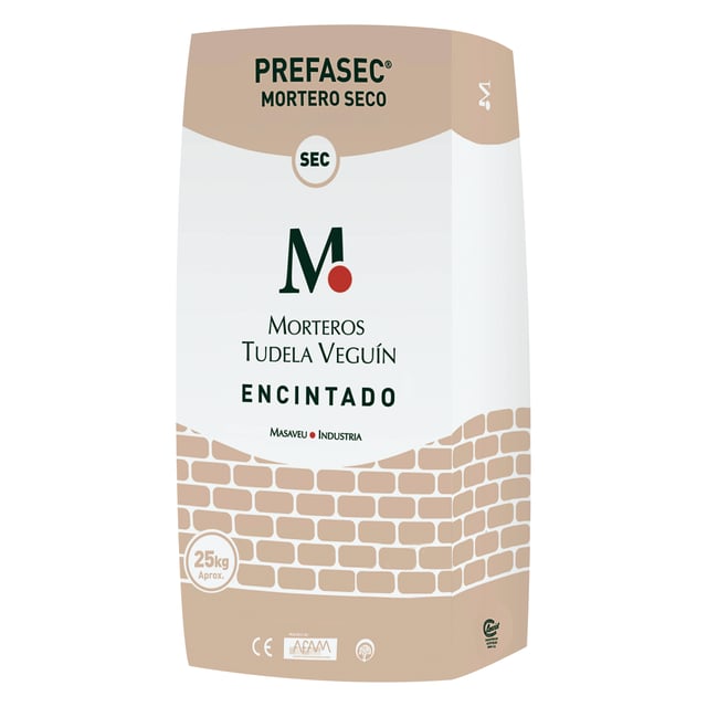 MORTERO SECO ENCINTADO RÚSTICO M7,5 TUDELA VEGUIN 25 KG