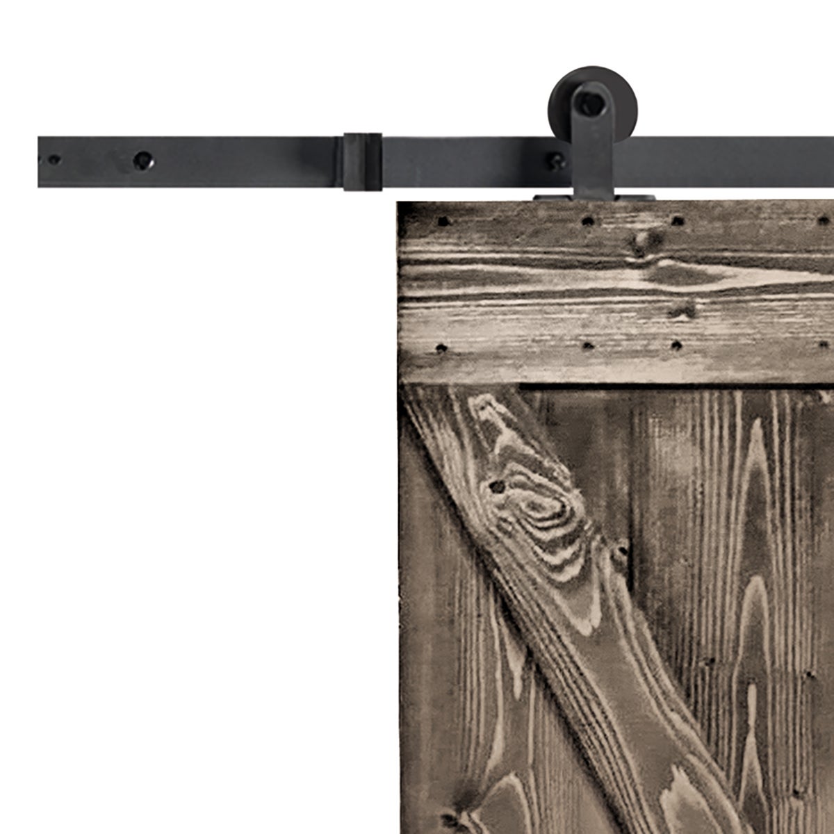 Porta scorrevole reversibile Horse Ebano in legno marrone, L 96 x H 215 cm, con binario Indus - 3
