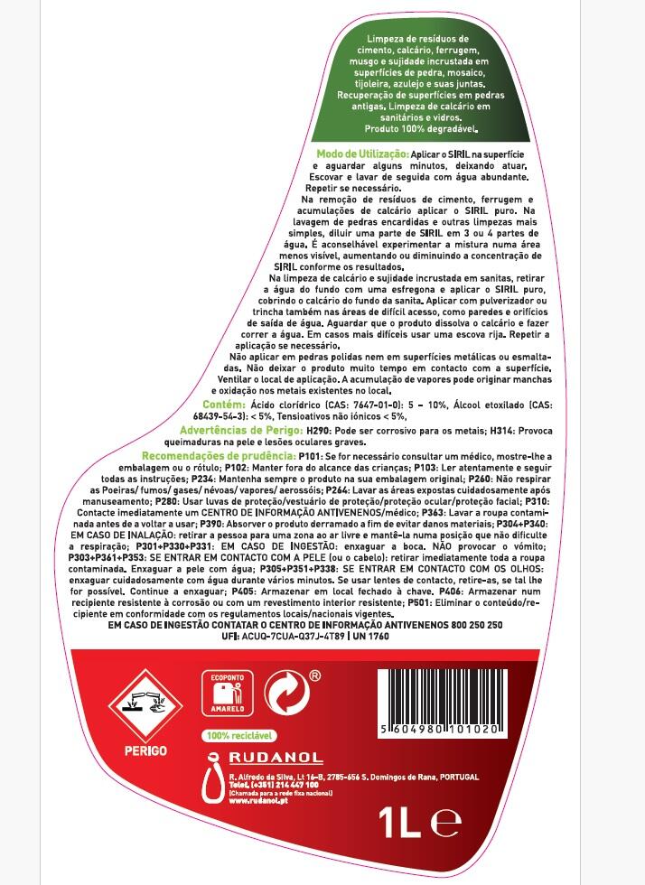 Pack de 2 unidades de desincrustante Siril 1L - 2