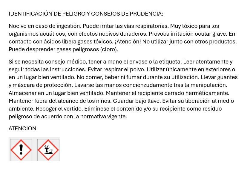 TRICLORO PASTILLAS 25KG - 2