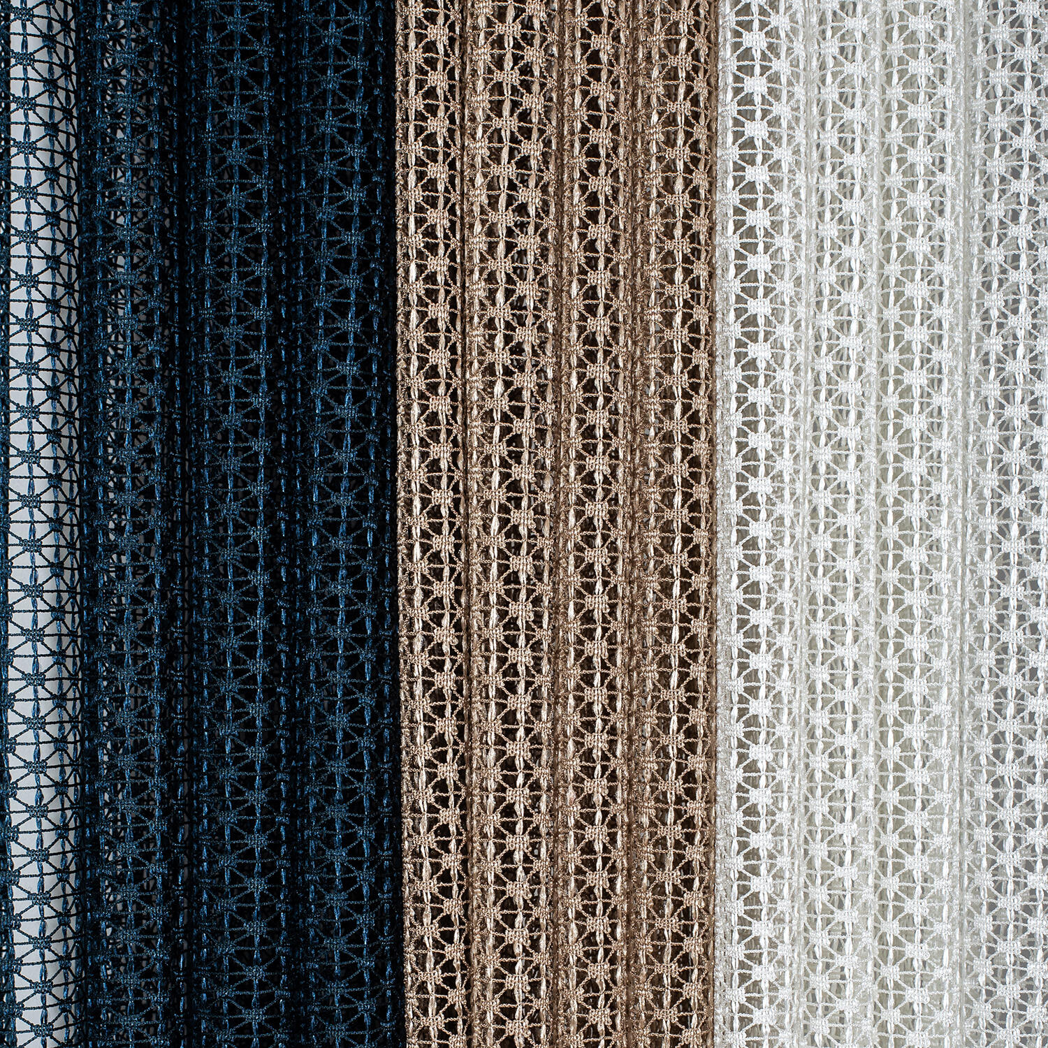 Visillo ollaos Cleanthis poliéster liso dorado de 140x240cm ROCLE. Incluye cinta termoadhesiva - 4