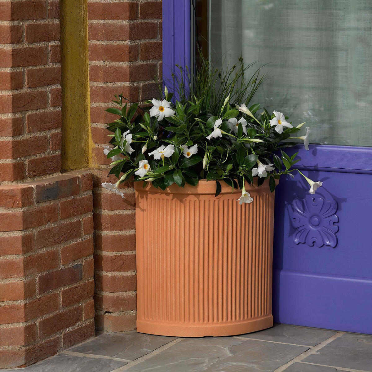 Vaso Millerighe in polietilene rame H 53 x L 35 x P 35 cm - 2