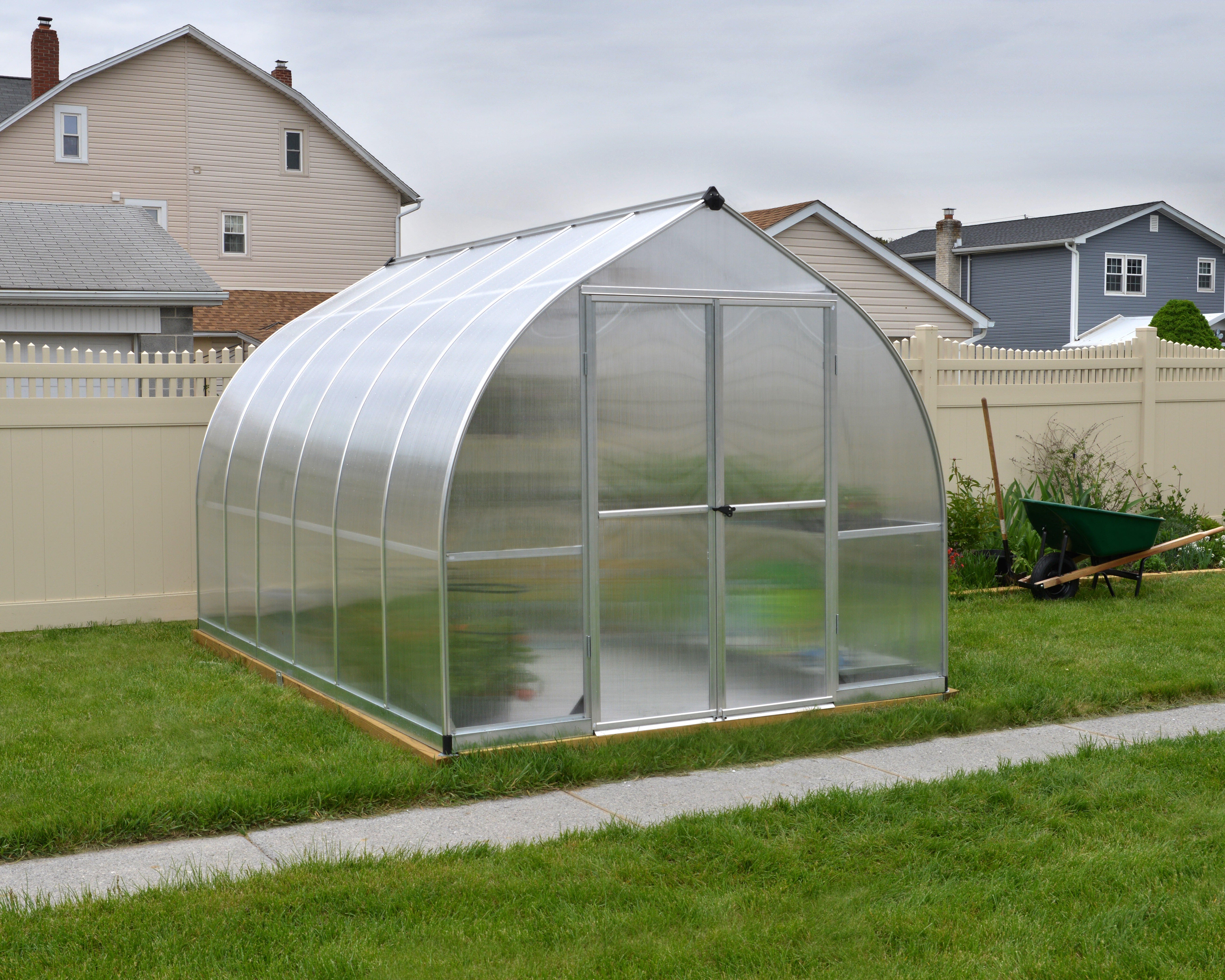 Invernadero de policarbonato bella 244x219x355 cm plata