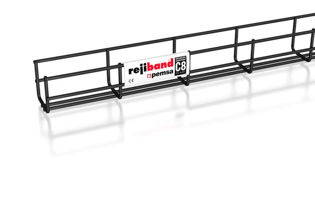 BANDEJA REJILLA REJIBAND 60x60MM BLACK C8 PEMSA