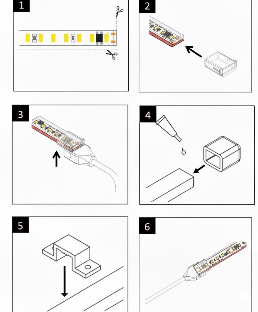 Tira LED por metro 220-240V ALVERLAMP IP65 apto para exteriores 1260 lm luz blanco cálido 3000K corte c/10cm - 6