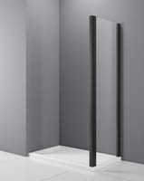 MAMPARA DE DUCHA LATERAL FIJO LEXIE 70CM NEGRO - 1