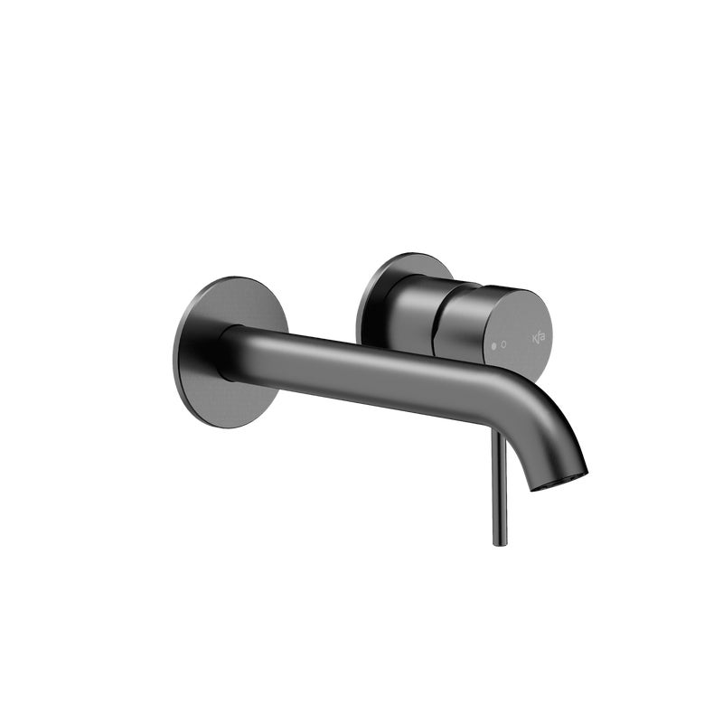 Bateria umywalkowa podtynkowa ścienna Flint grafit mat Armatura Kraków