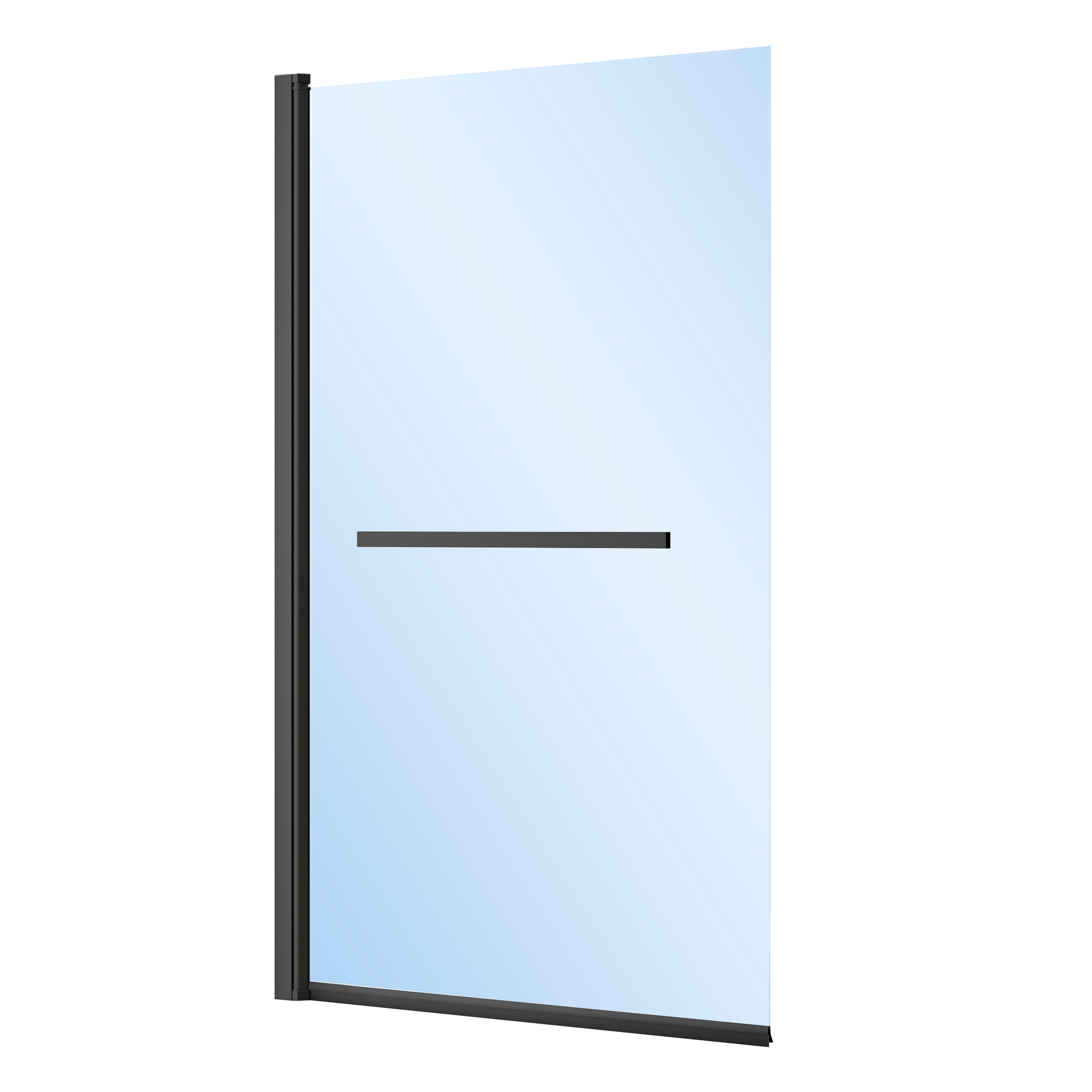 BIOMBO DE BAÑERA ABATIBLE AVA 93X150CM NEGRO - 2