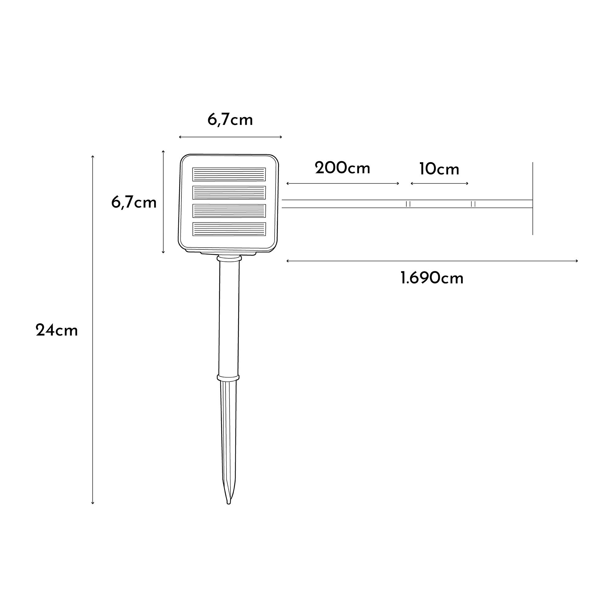 Guirnalda solar exterior LED blanco cálido con sensor crepuscular Sirius 15 2m IP65 y 15h. autonomía - 3