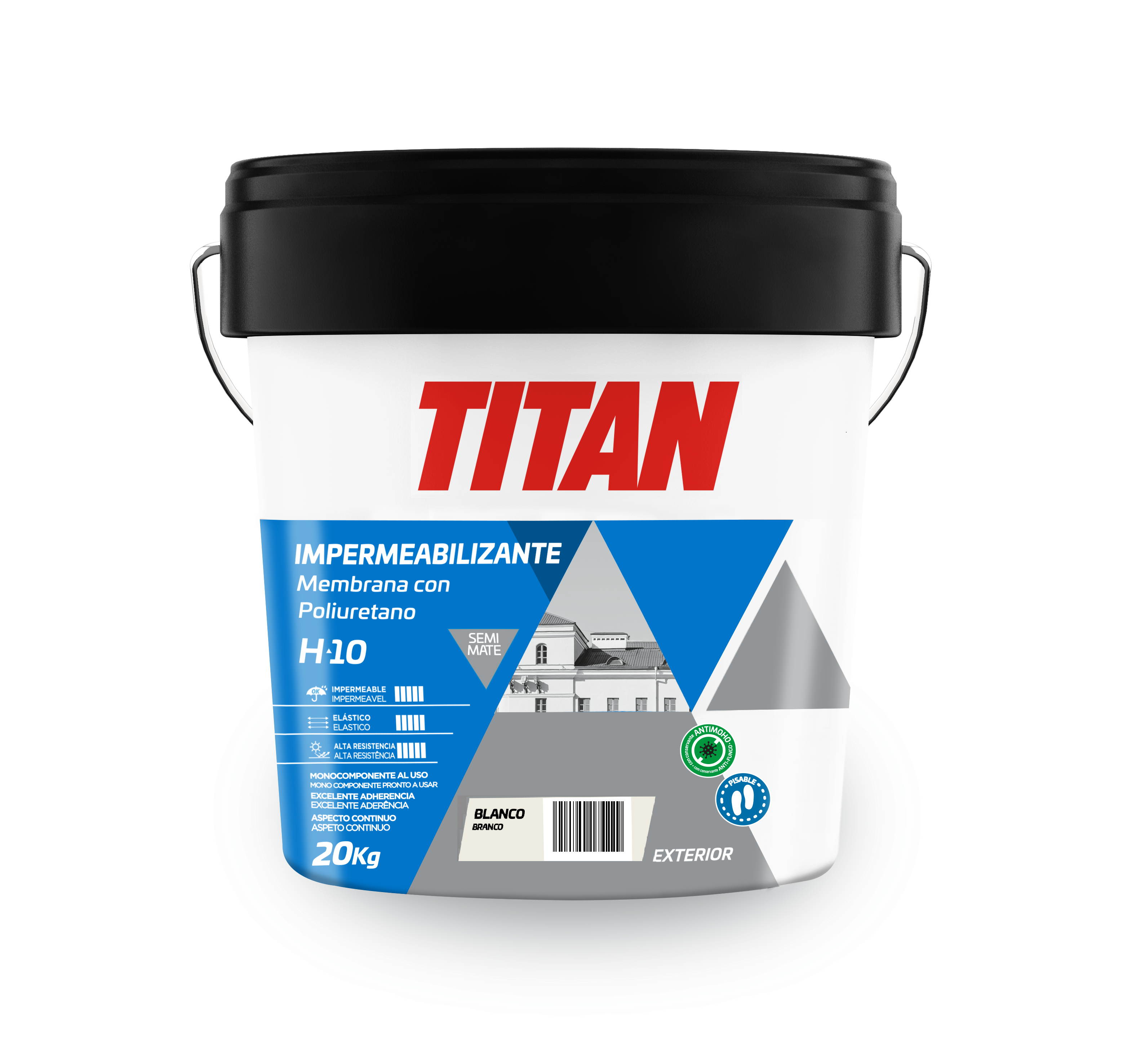 Membrana Impermeabilizante com poliuretano H10 Titan branco 20kg - 2