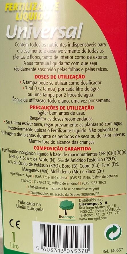 Adubo Líquido 1L SCOTTS Universal - 2