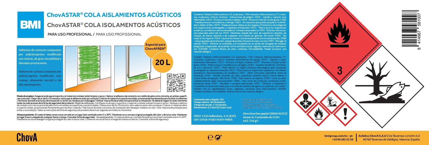 COLA CONTACTO CHOVA MULTIAISLANTE 20 L - 2