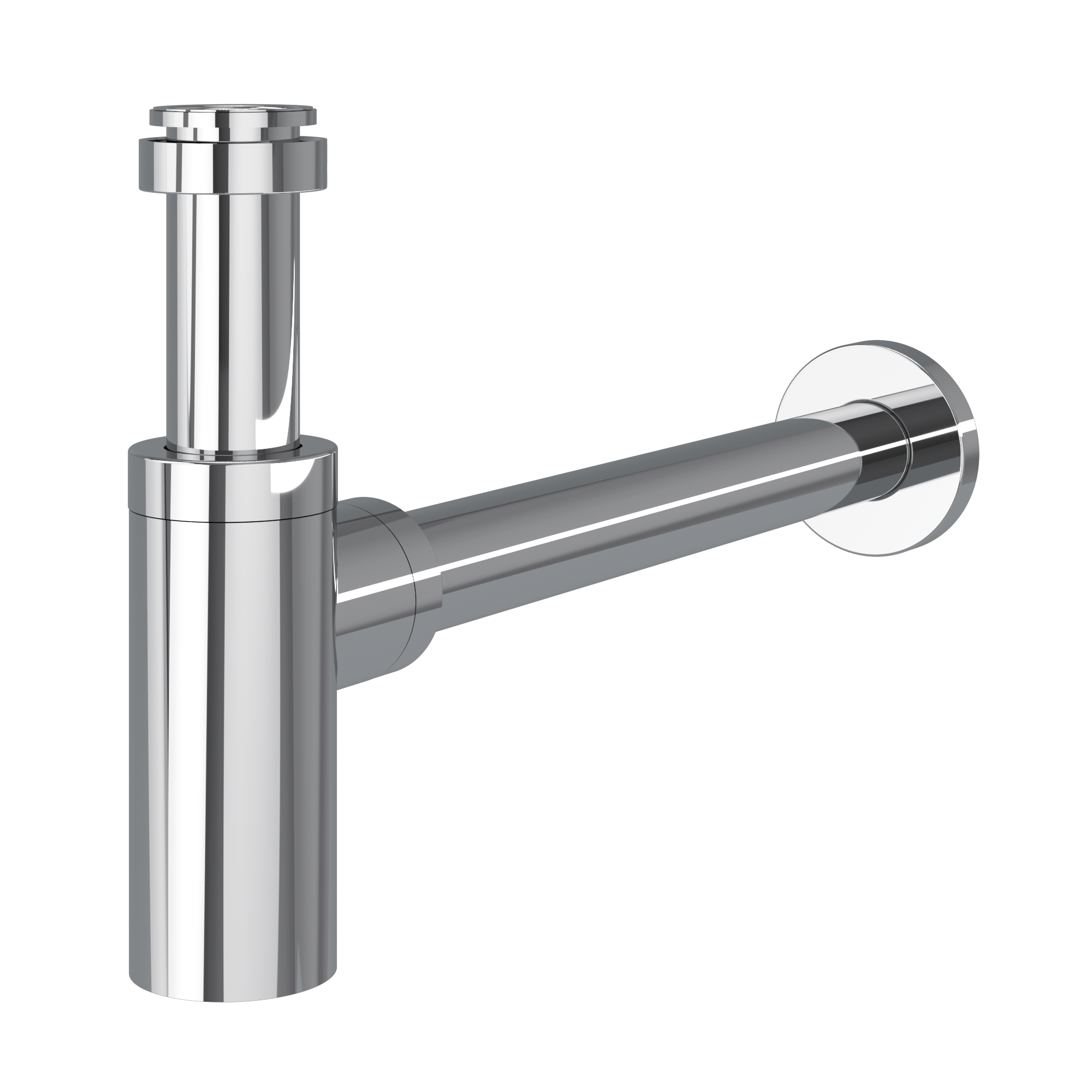 Válvula de desagüe 9cm con rebosadero. Tapón para lavabo y baño universal  G1-1/4 cromado - Cablematic