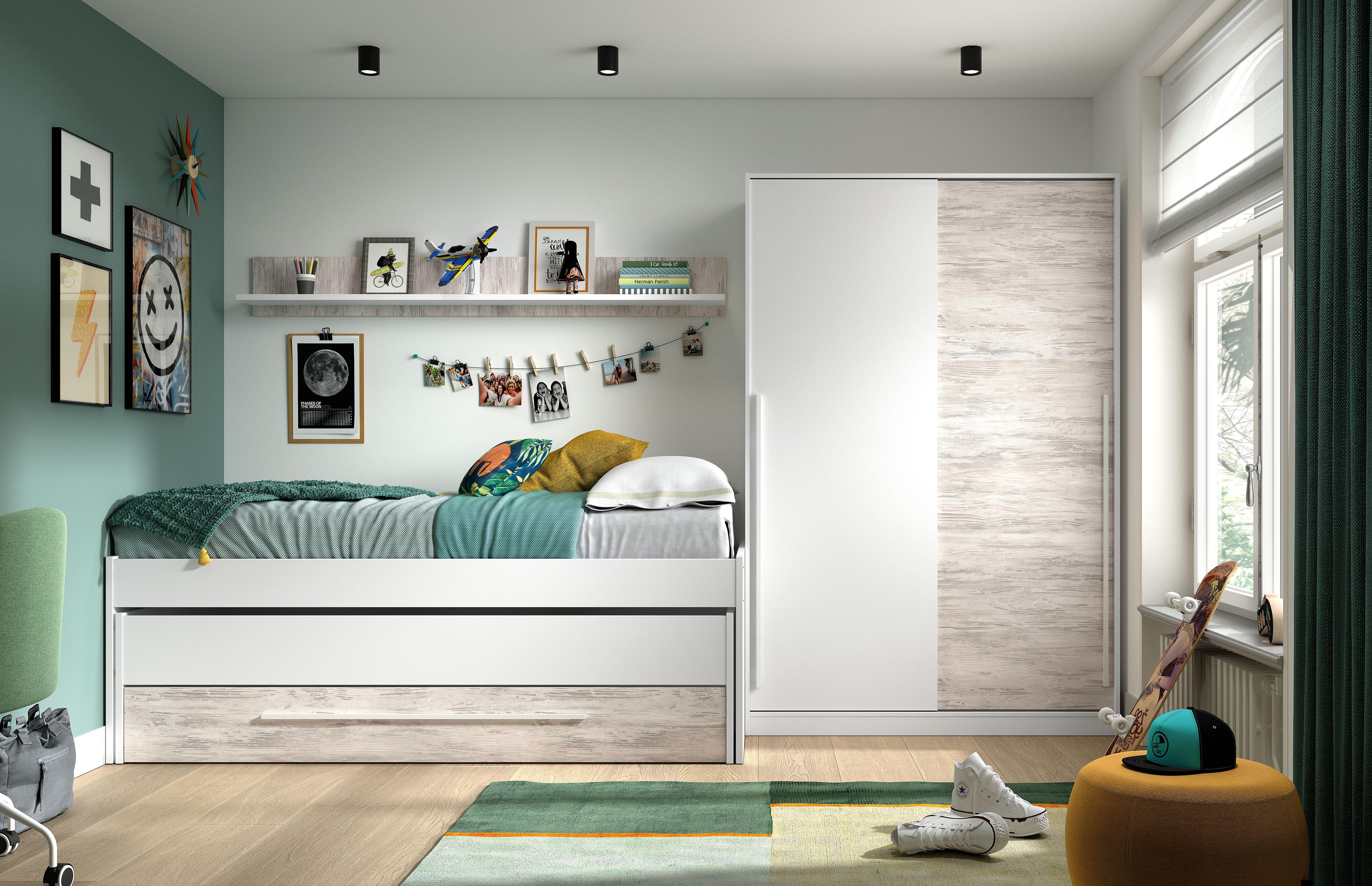 Cama nido Elliot blanco/blanco vehlo 199x96x65 cm - 2