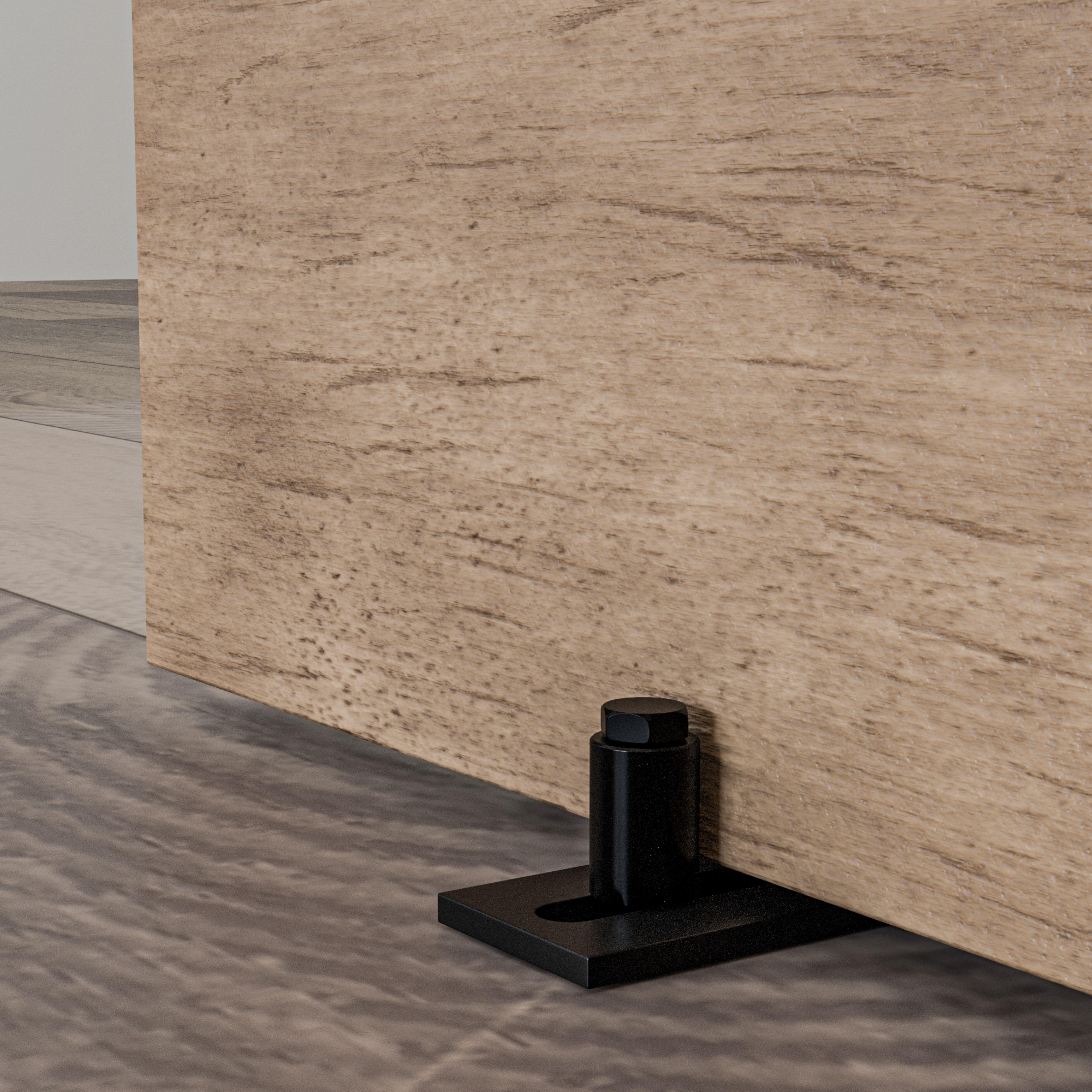 GUÍA INFERIOR PUERTA CORREDERA NEGRO 105X40X40MM - 2