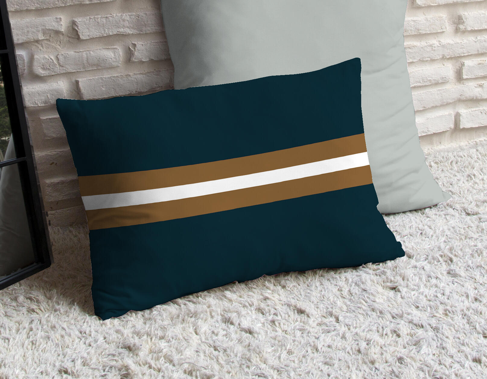 Almofada neoclassica 30x50cm azul - 2