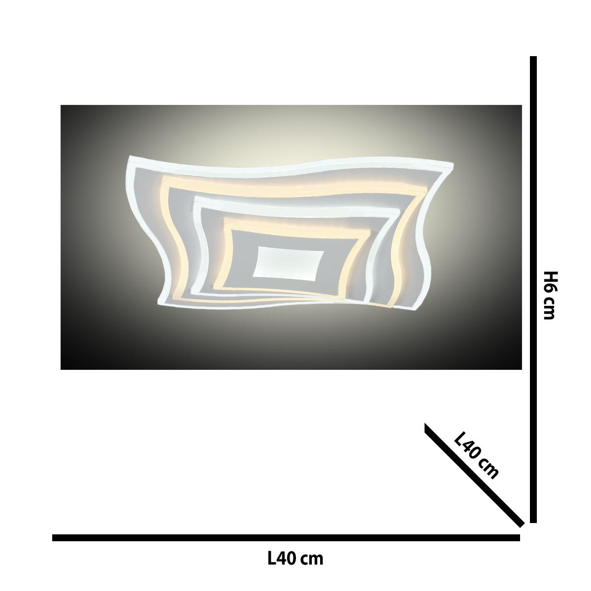 Plafoniera LED Milù bianco IP20 cct da bianco caldo a bianco freddo con regolazione di temperatura, 2978 lumen NOVECENTO - 4