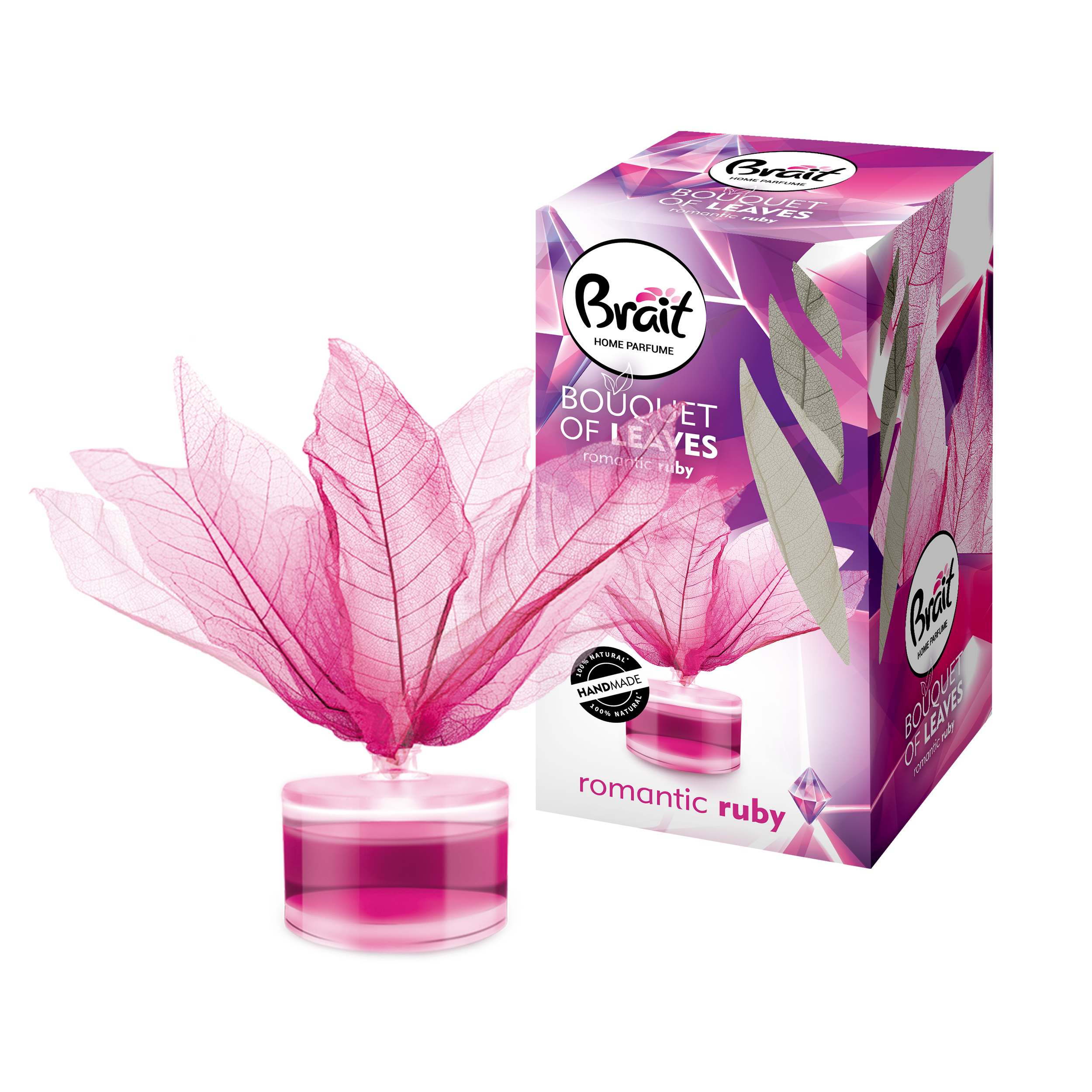 Odświeżacz powietrza Listek Romantic Rubin 50ml zielone owoce cytrusy Brait