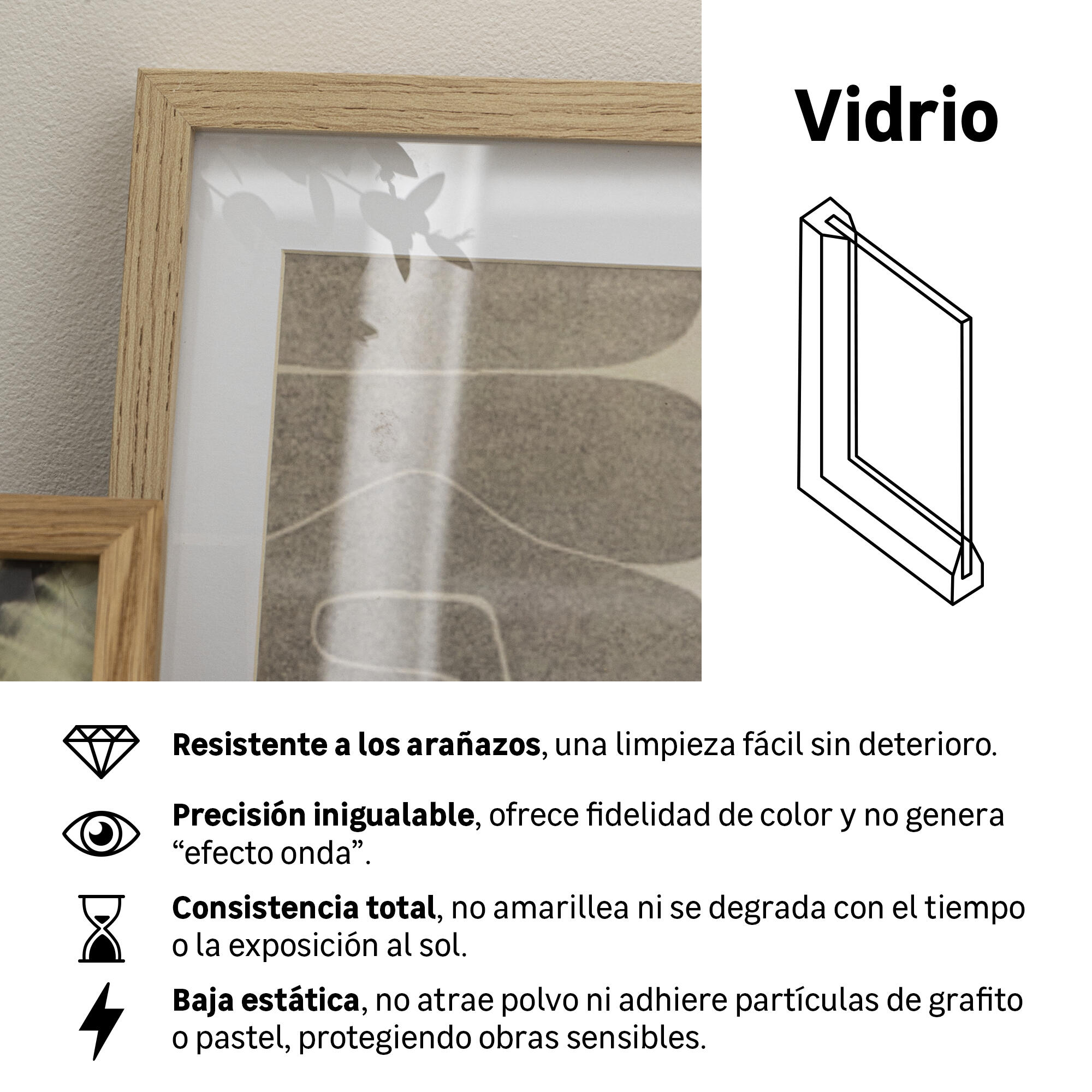 Marco con Passepartout Milo  roble INSPIRE 40x50cm - 4